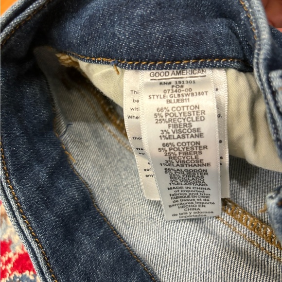 Good American Good Classic Bootcut Jean size 14 in Blue 811 - Picture 7 of 8